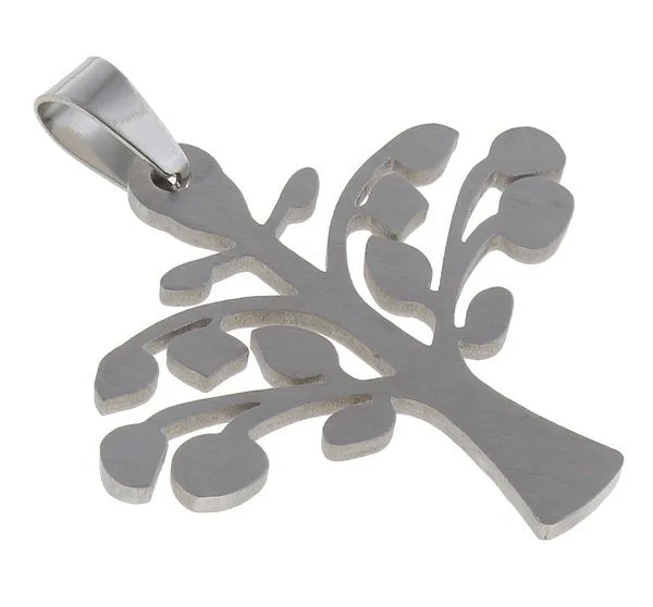 1 Tree pendant stainless steel DIY necklace pendant
