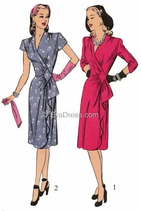 1943 Wrap Dress D40-1484