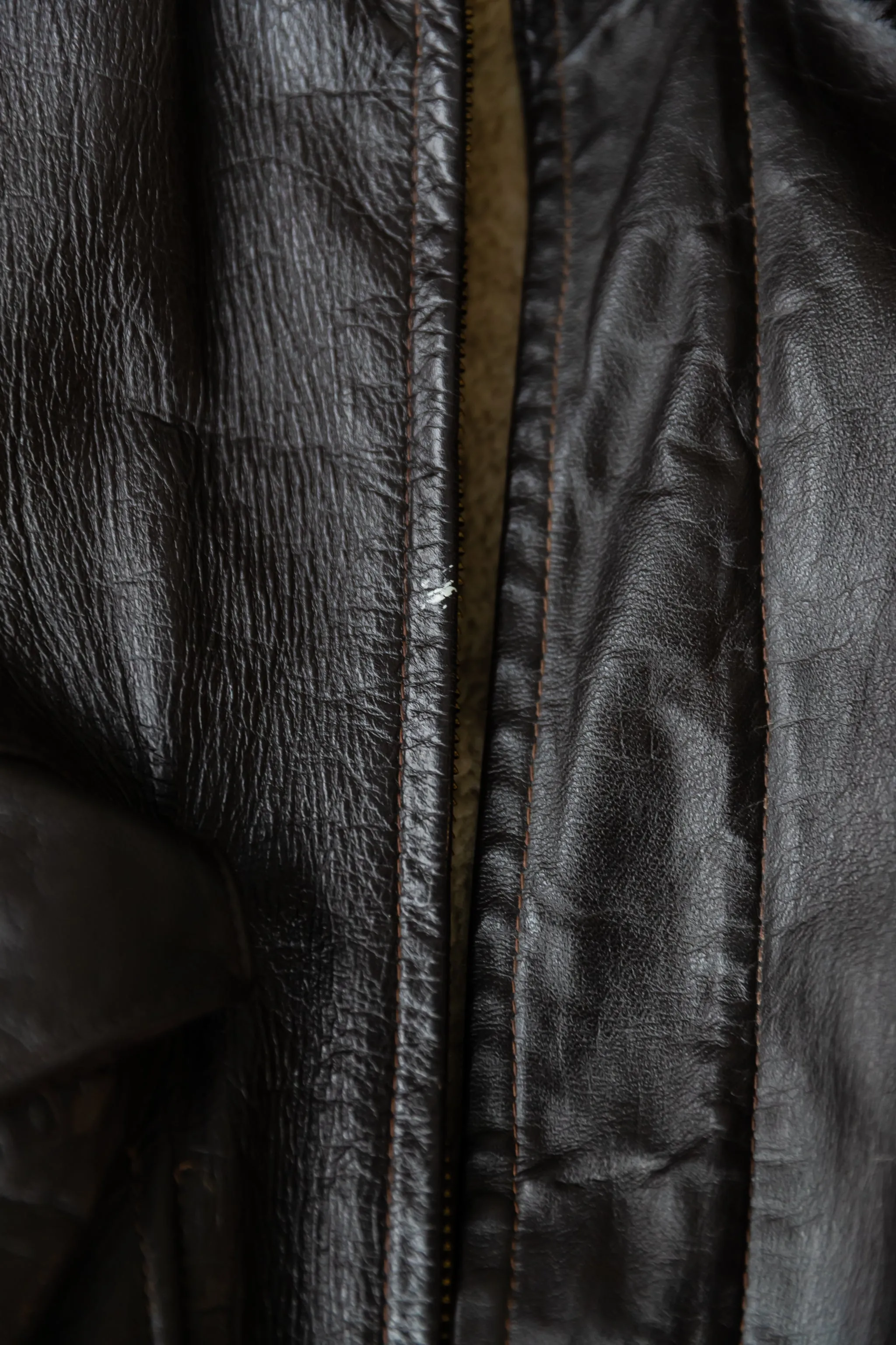 1970's G1 Flight Bomber Aviator Leather jacket with Shearling collar by William Barry