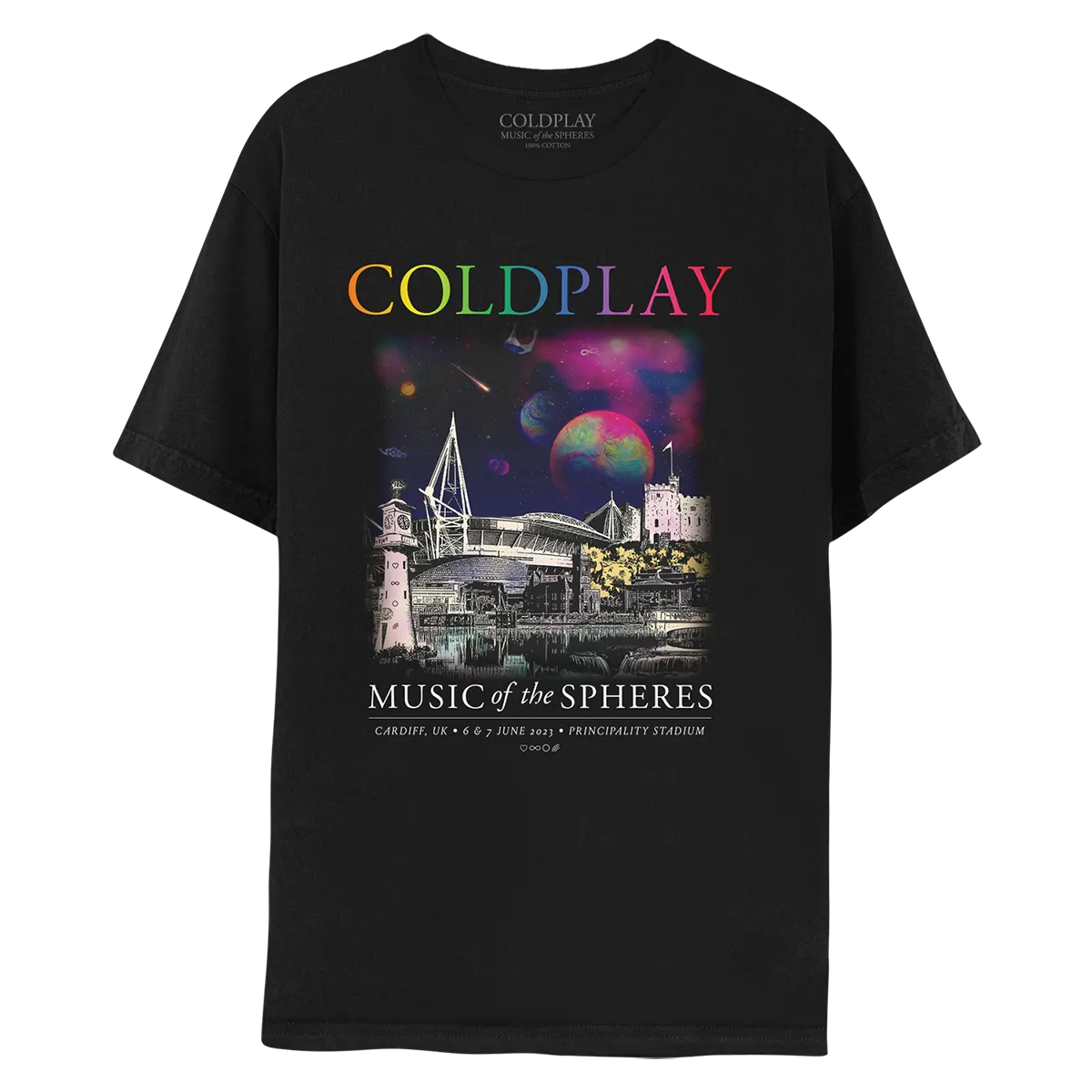 2023 CARDIFF MUSIC OF THE SPHERES Limited Edition TOUR TEE