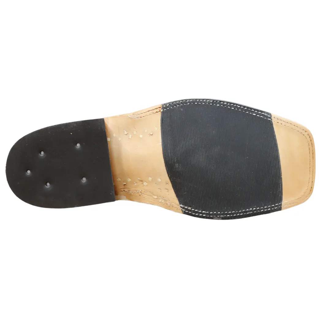 Anderson Bean Gray Safari Buffalo with Blue Luster Kidskin Top