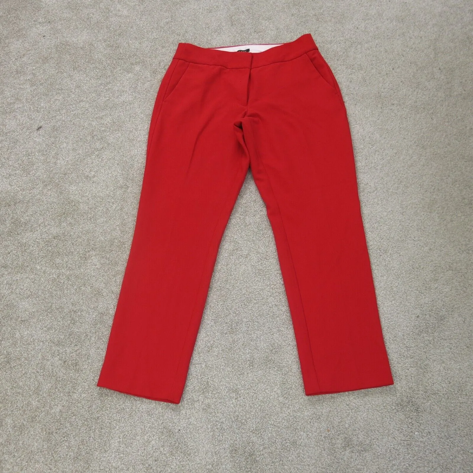 Ann Taylor Loft Julie Pant Womens 6 Red Slim Straioght Leg Casual Dress Pants