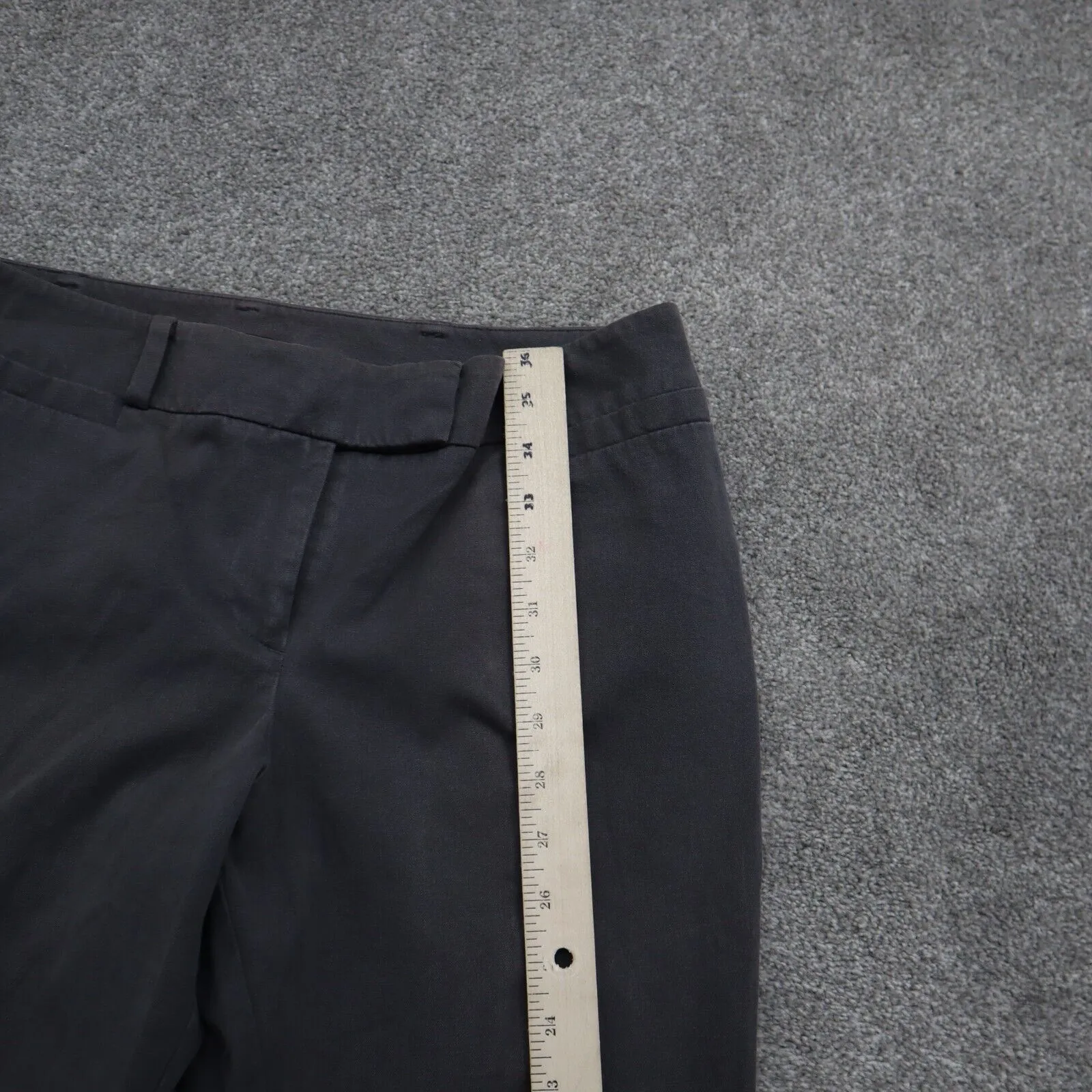 ANN Taylor Signature Womens Straight Leg Dress Pant Low Rise Gray Size 8P