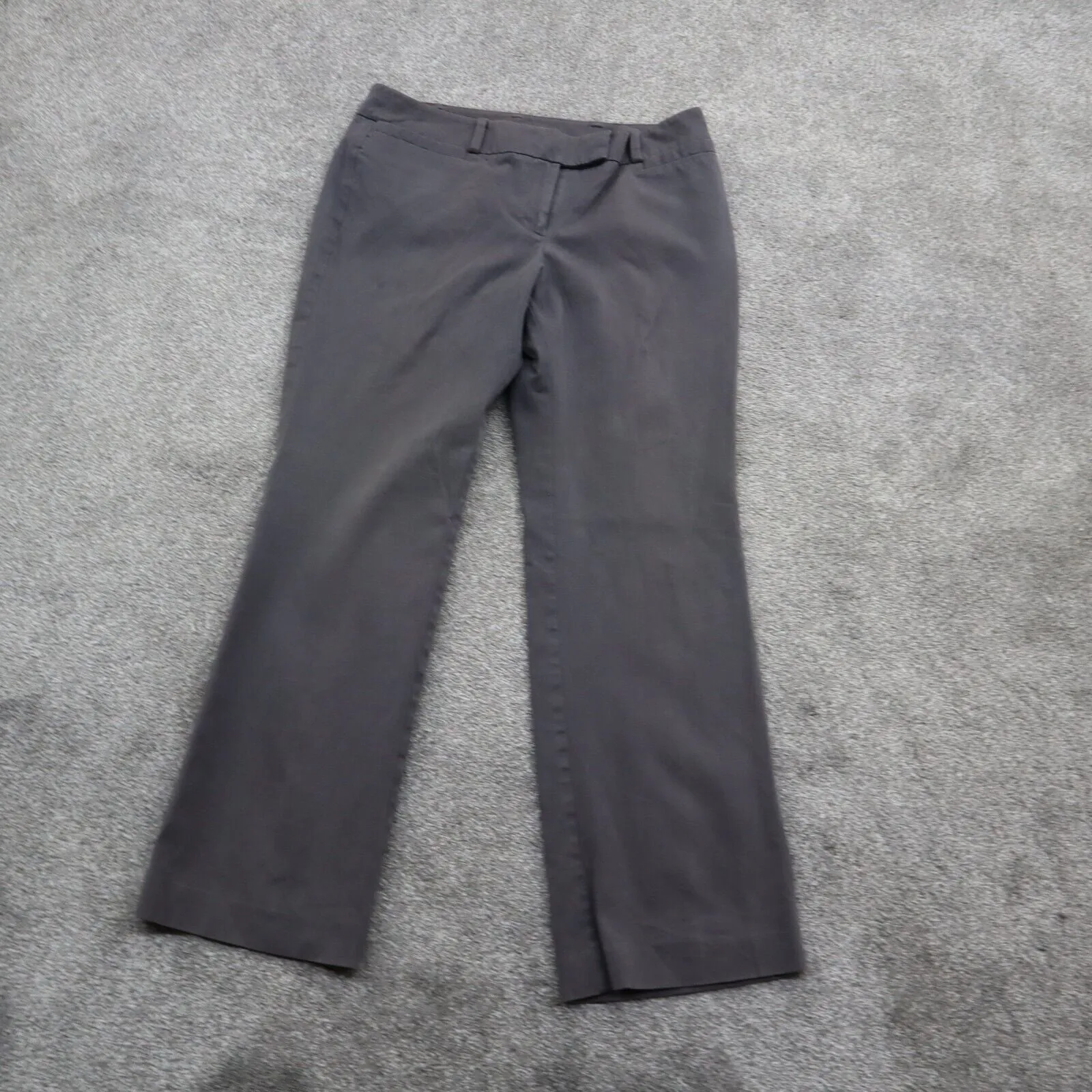 ANN Taylor Signature Womens Straight Leg Dress Pant Low Rise Gray Size 8P