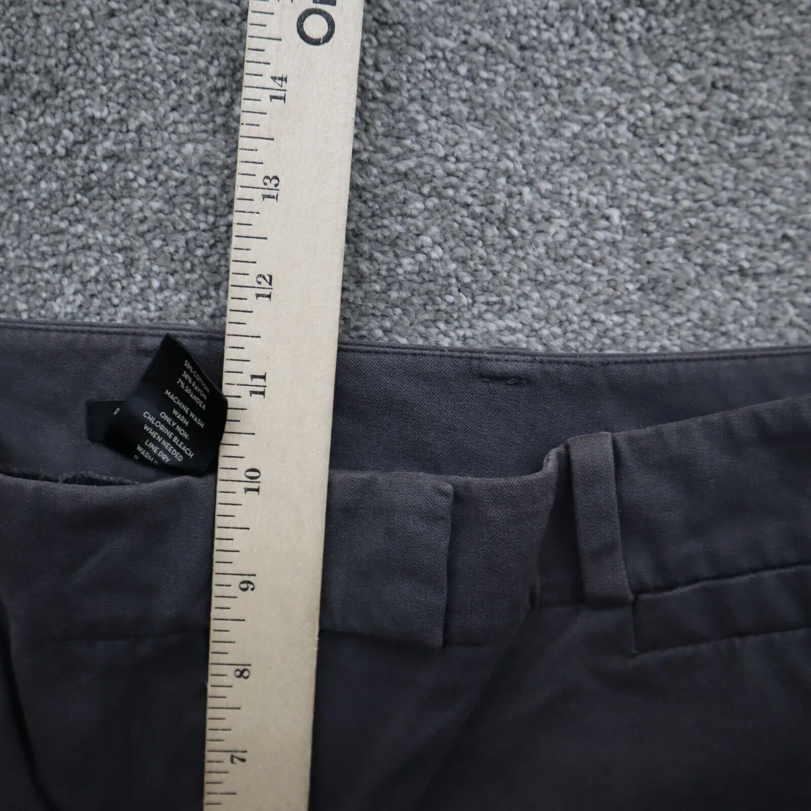ANN Taylor Signature Womens Straight Leg Dress Pant Low Rise Gray Size 8P