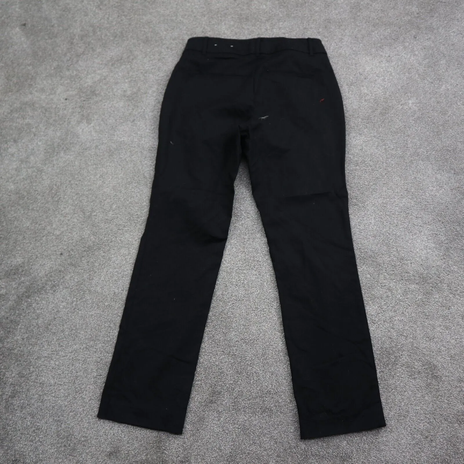 ANN Taylor Womens Straight Leg Dress Pant Mid Rise pockets Black Size 6