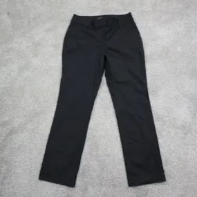 ANN Taylor Womens Straight Leg Dress Pant Mid Rise pockets Black Size 6