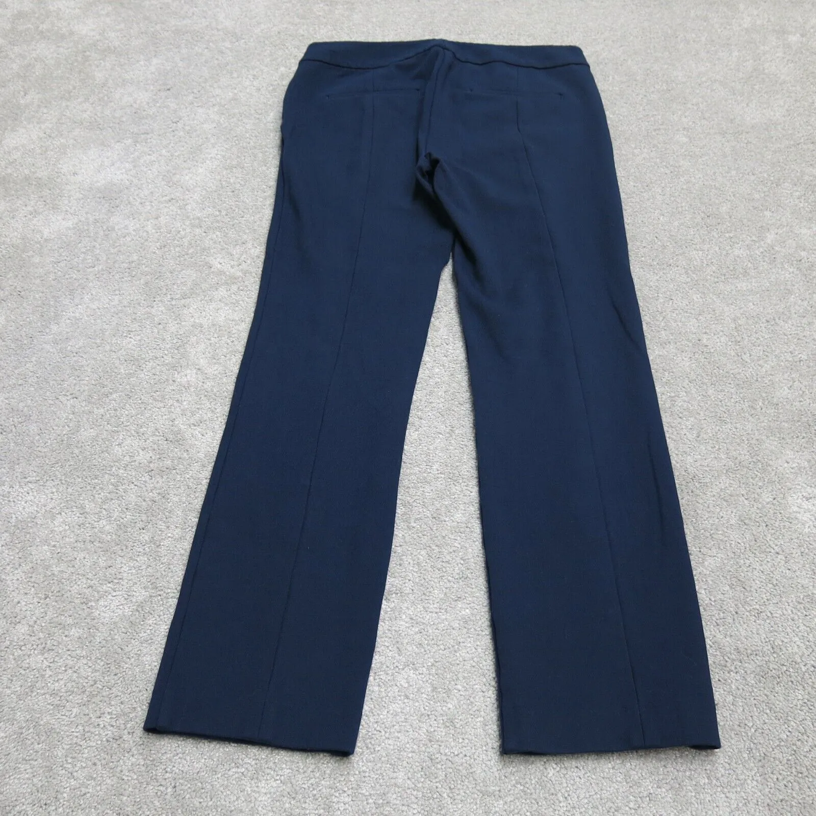 Ann Taylor Womens Straight Leg Dress Pants Stretch Mid Rise Navy Blue Size 4
