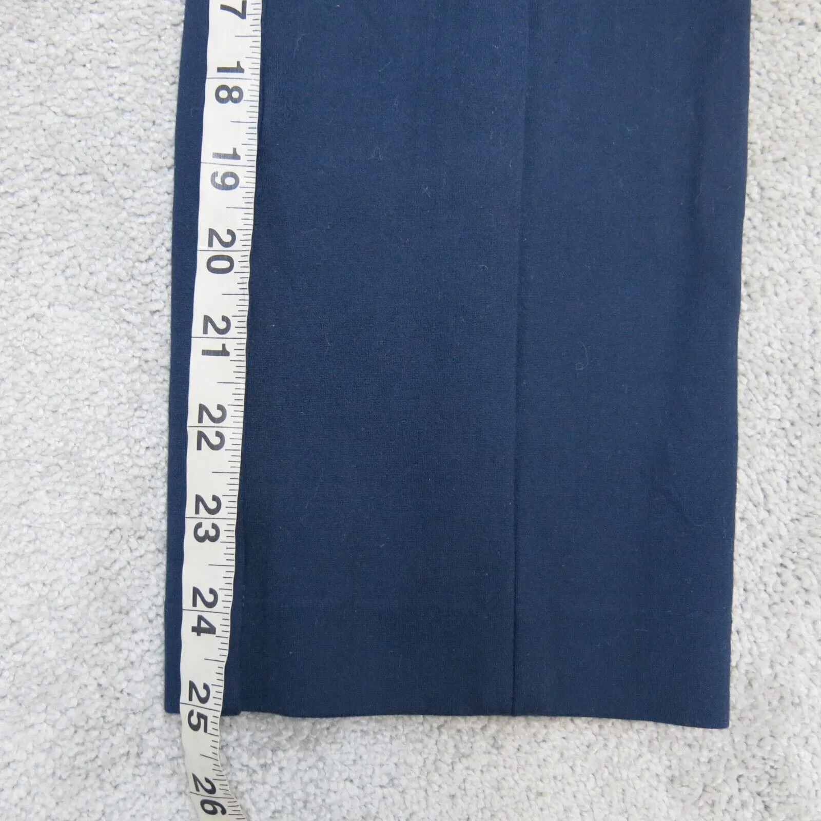Ann Taylor Womens Straight Leg Dress Pants Stretch Mid Rise Navy Blue Size 4