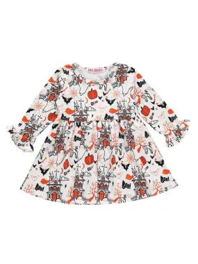 Baby Toddler Girl Halloween Theme Printed Dress