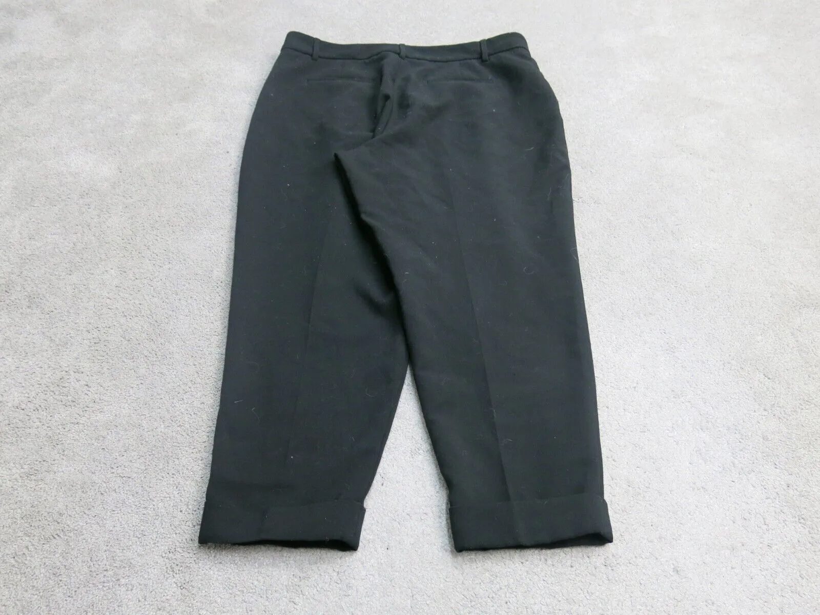Banana Republic Womens Dress Pant Slim Straight Leg High Rise Black Size 14