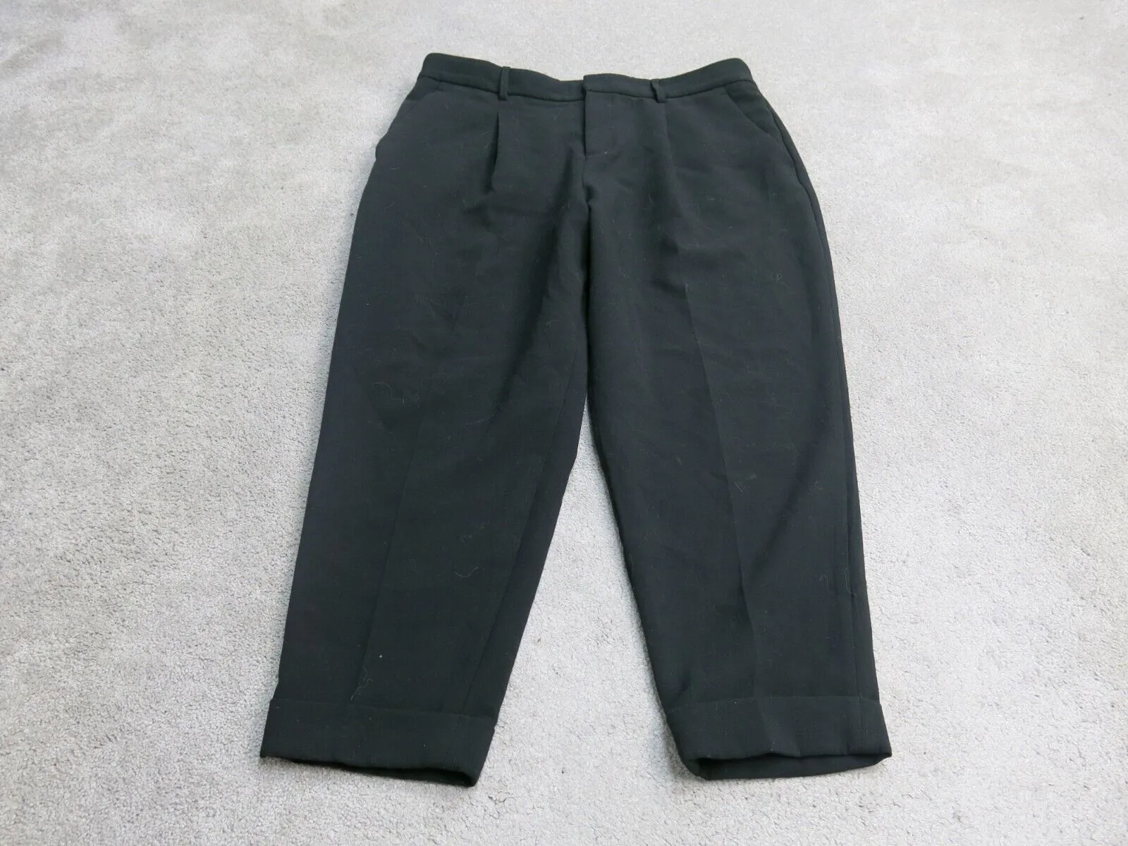 Banana Republic Womens Dress Pant Slim Straight Leg High Rise Black Size 14