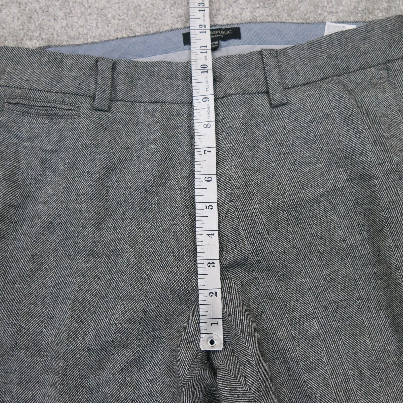 Banana Republic Womens Straight Leg Dress Pant Slash Pockets Mid Rise Gray 30X30