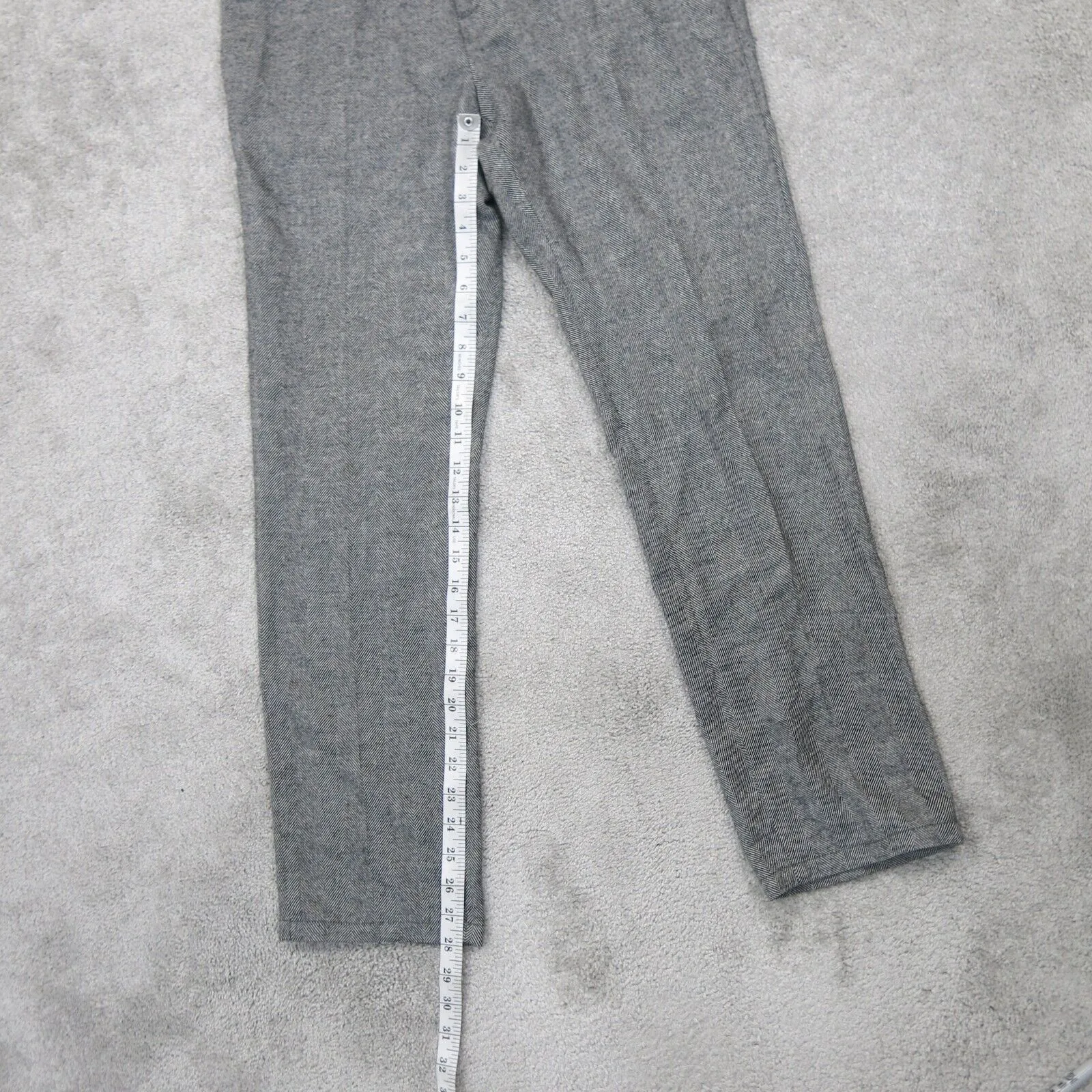Banana Republic Womens Straight Leg Dress Pant Slash Pockets Mid Rise Gray 30X30