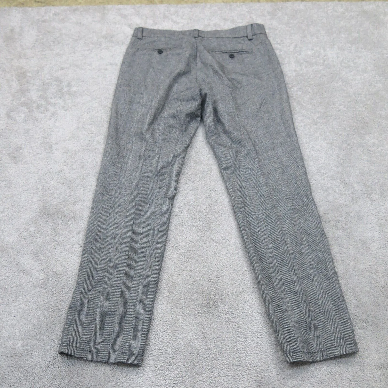 Banana Republic Womens Straight Leg Dress Pant Slash Pockets Mid Rise Gray 30X30