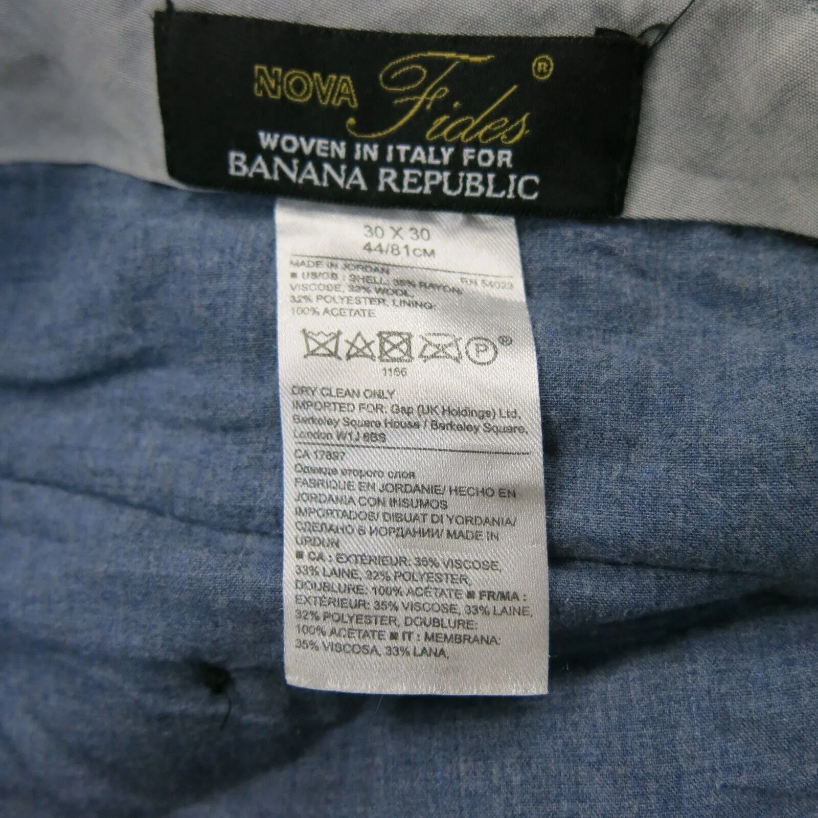 Banana Republic Womens Straight Leg Dress Pant Slash Pockets Mid Rise Gray 30X30