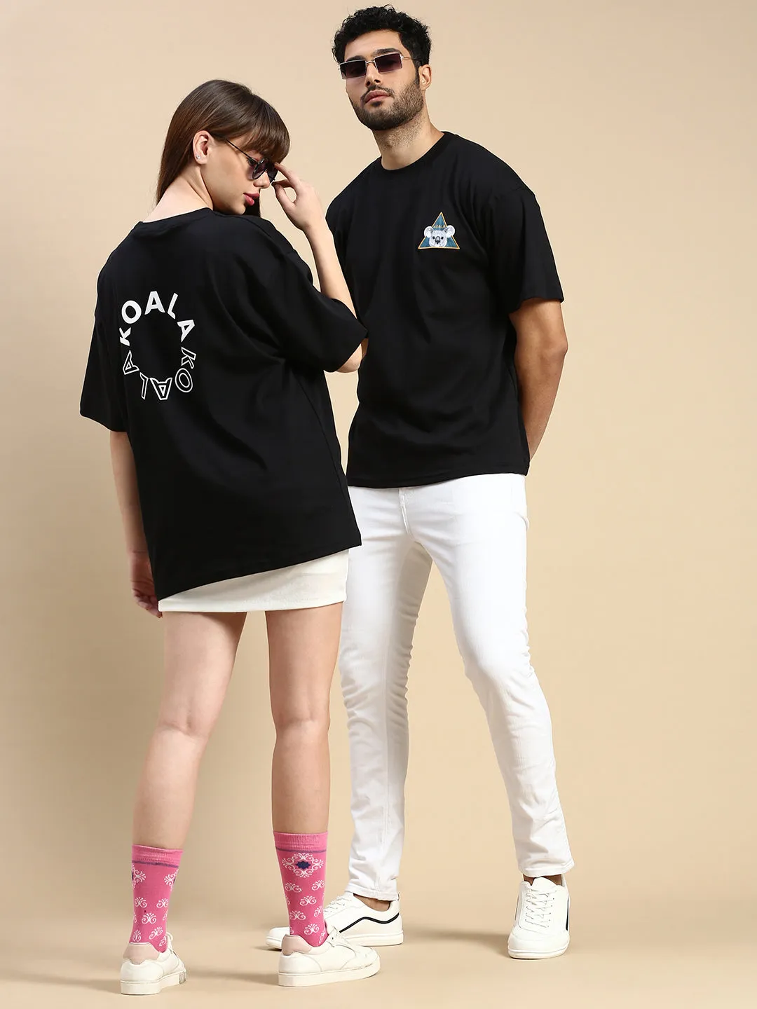 Black Oversized Drop Shoulder Tshirt