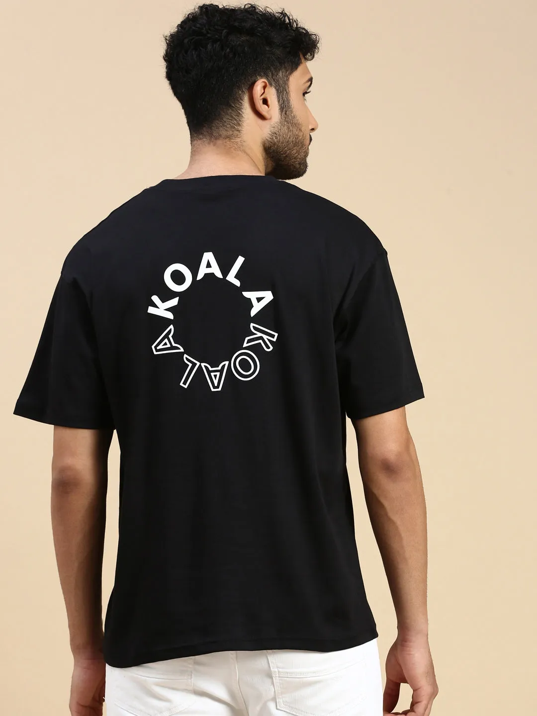 Black Oversized Drop Shoulder Tshirt