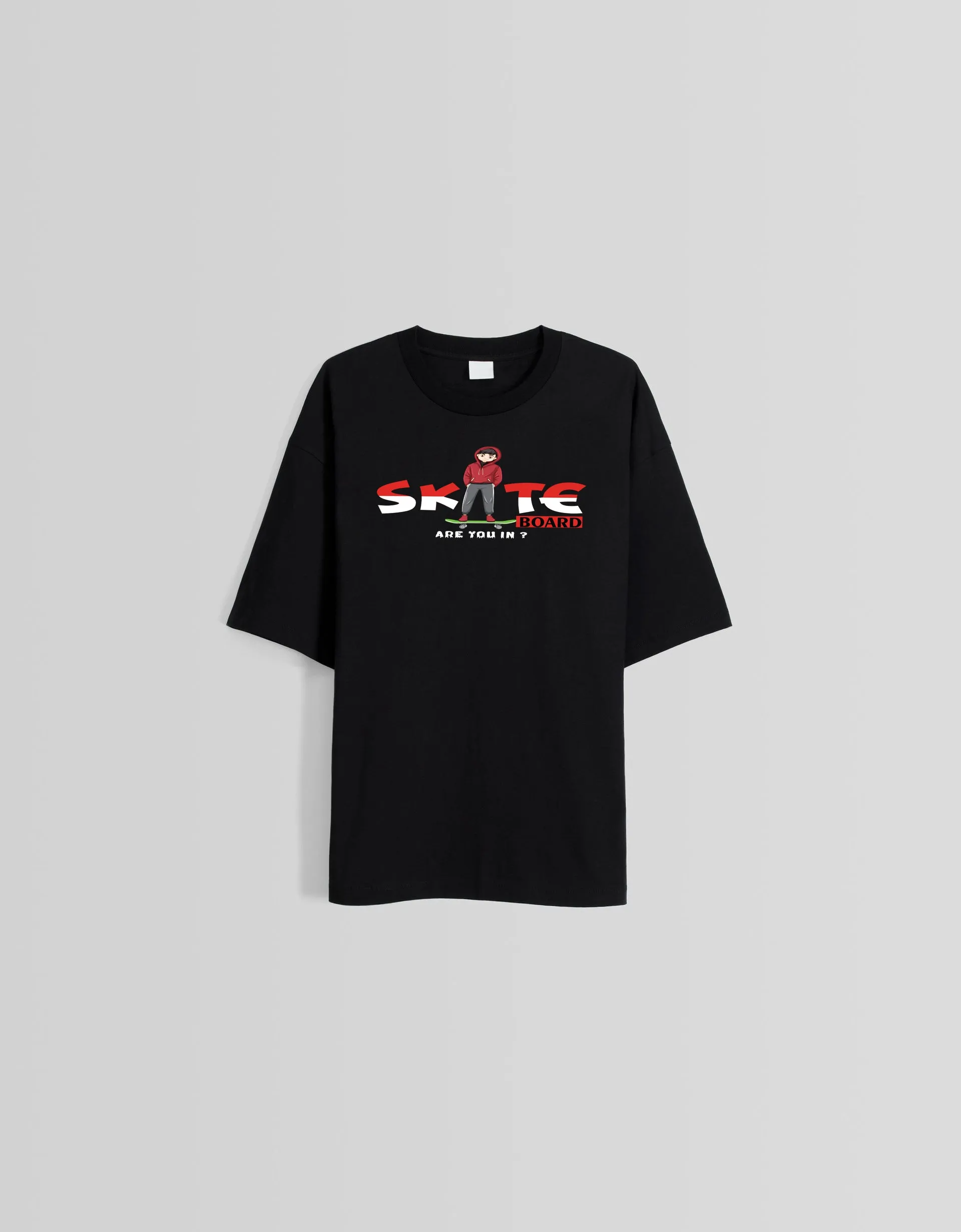 Black Premium Unisex Relaxed Fit Skate T-shirt