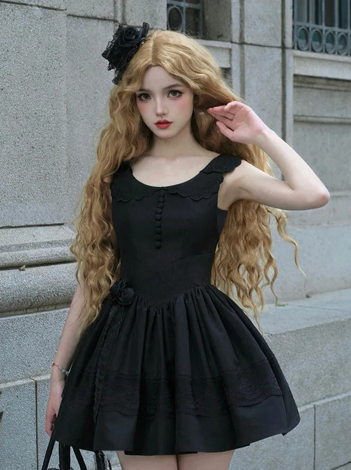 Blouse Lace White   Jacket Dress Black Black Classic Dress Gothic And Night Ruffle Traveler