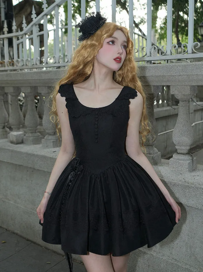 Blouse Lace White   Jacket Dress Black Black Classic Dress Gothic And Night Ruffle Traveler