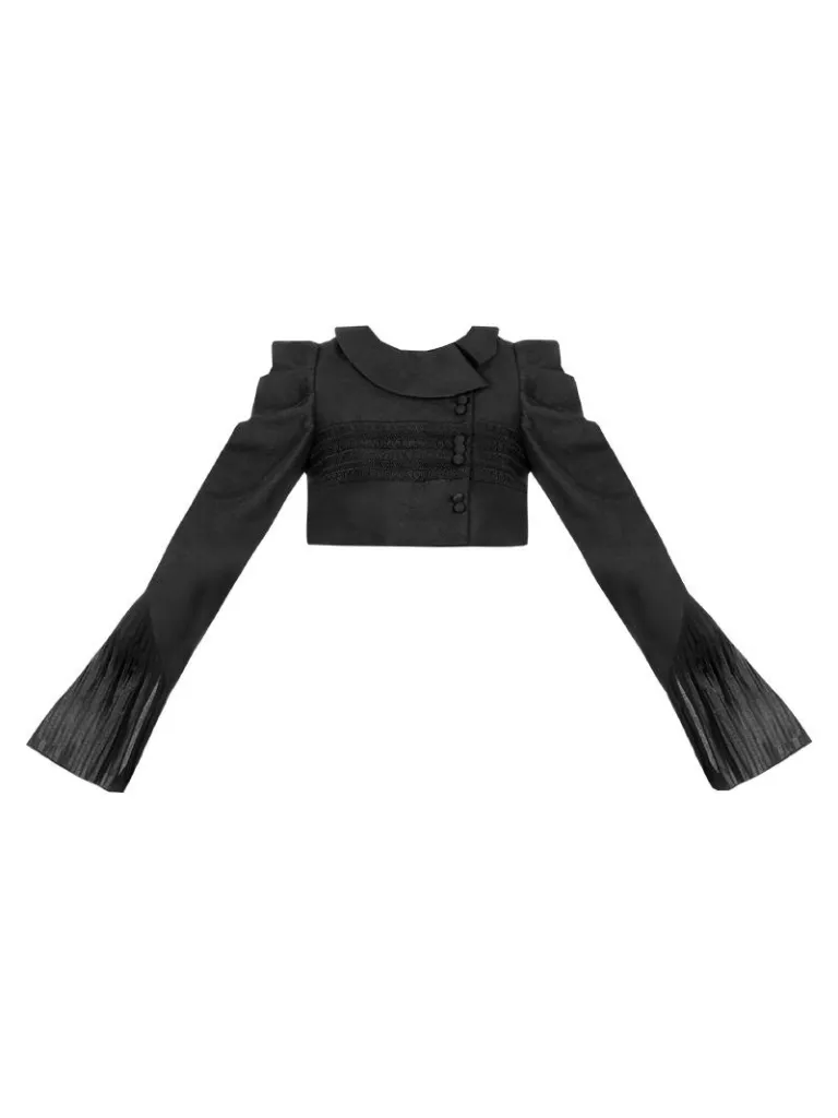 Blouse Lace White   Jacket Dress Black Black Classic Dress Gothic And Night Ruffle Traveler