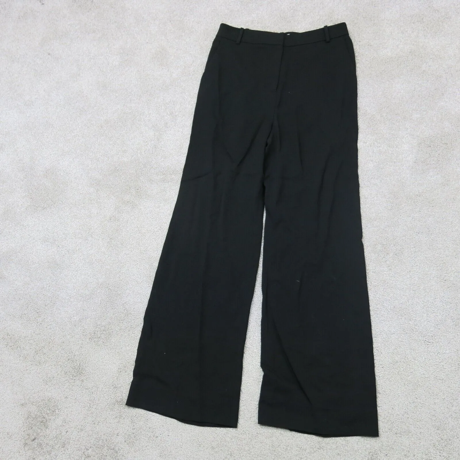 Boden Womens Dress Pant Wide Leg Flat Front High Rise Pull on Black Size 31W