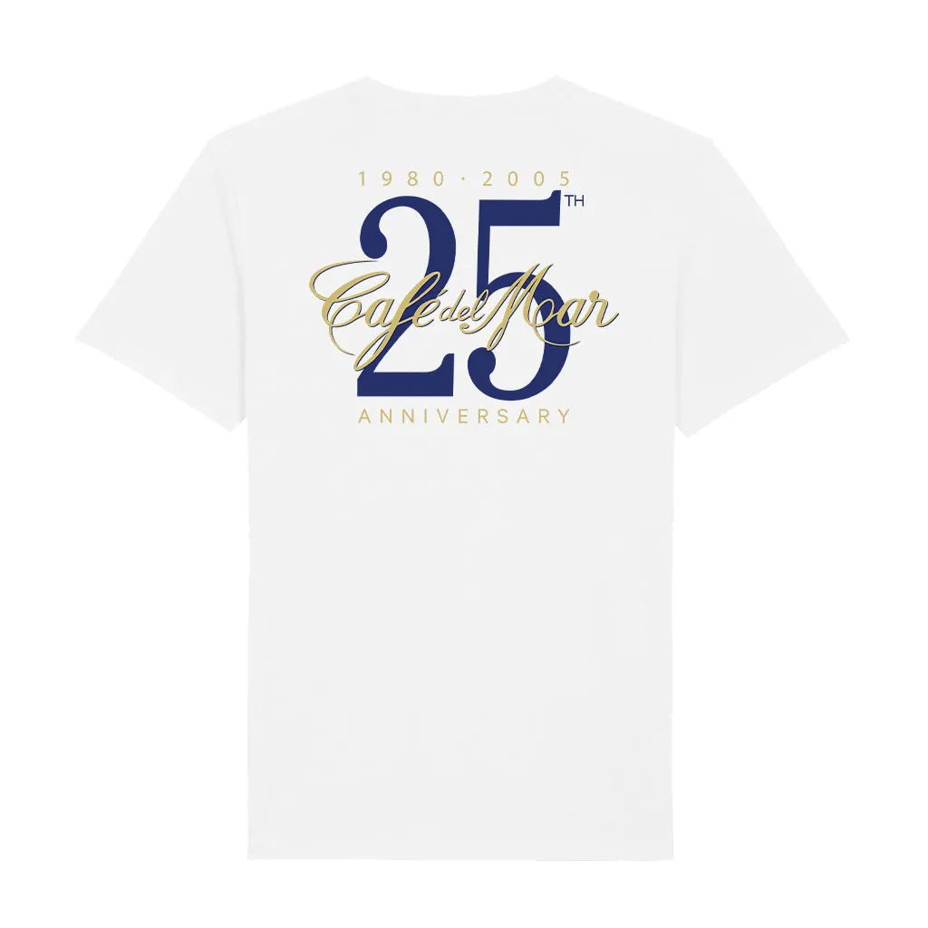 Café del Mar 25th Anniversary Logo Front And Back Print Men's Organic T-Shirt