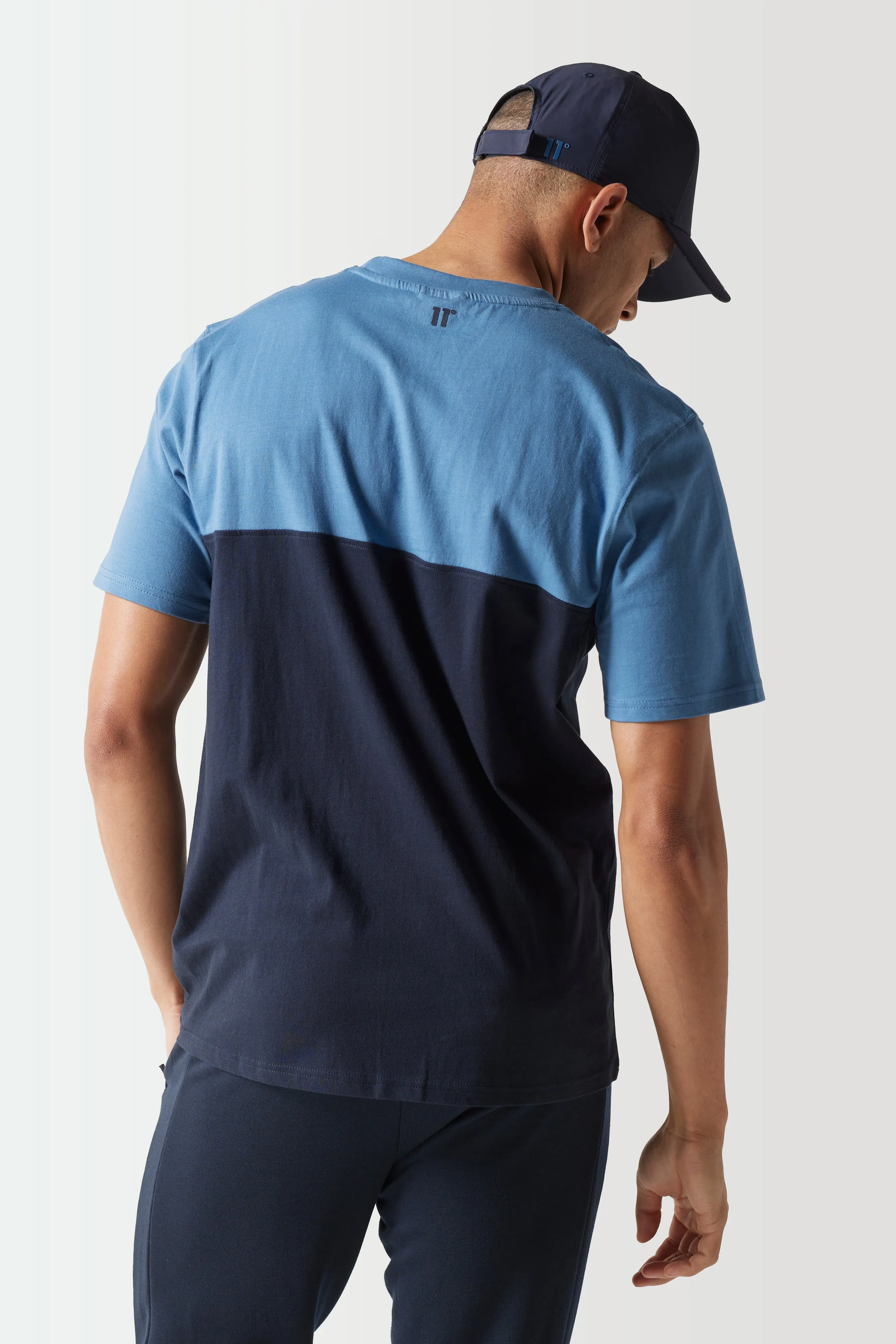 Colour Block T-Shirt - Navy / Elemental Blue