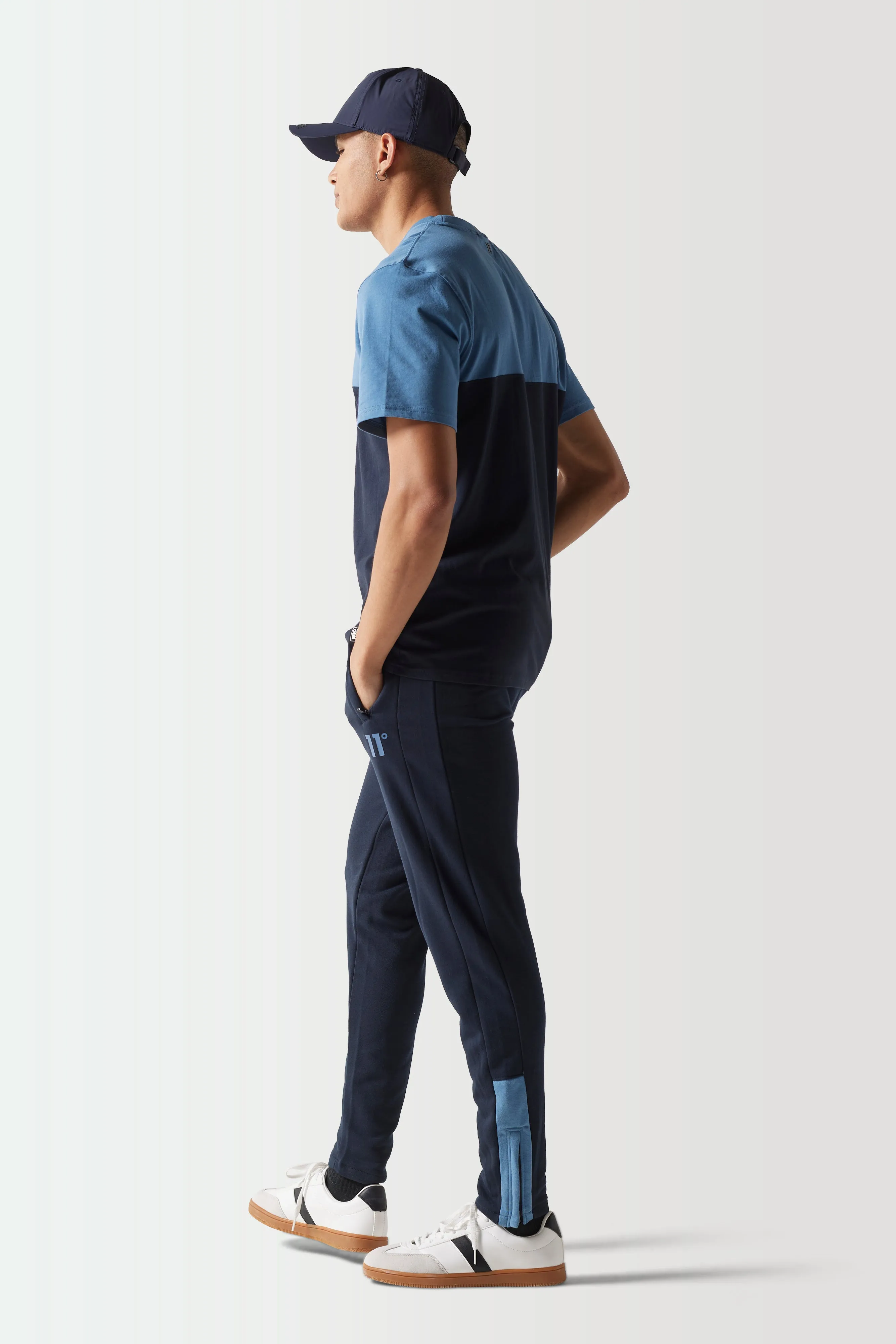 Colour Block T-Shirt - Navy / Elemental Blue