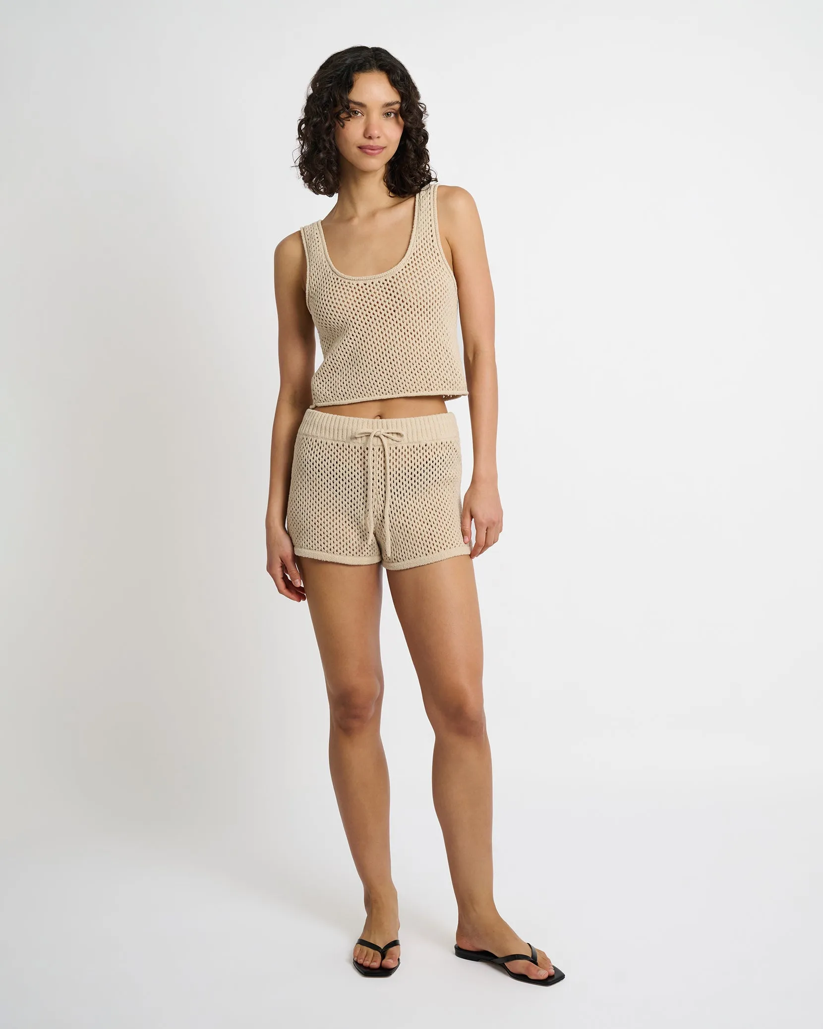 Crochet Knit Scoop Tank