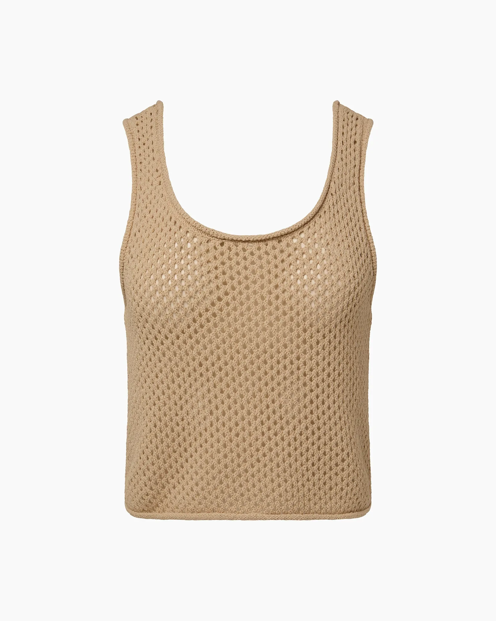 Crochet Knit Scoop Tank
