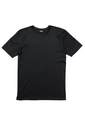 David August Mercerized Cotton T-Shirt Crew Neck  Black