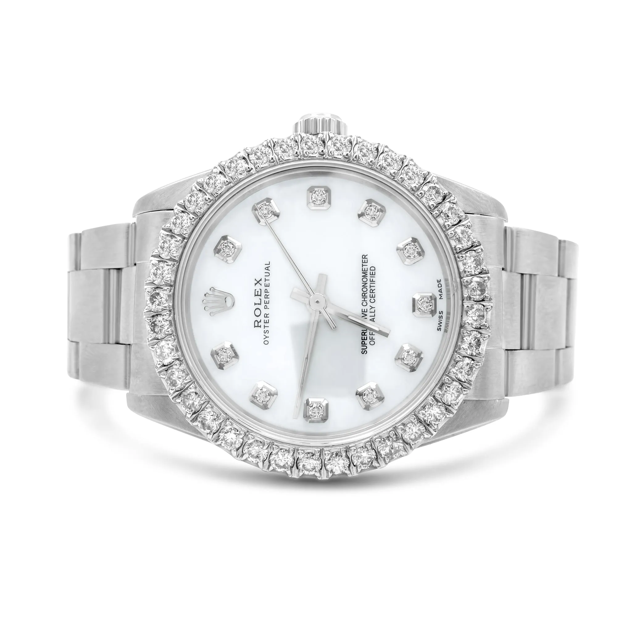 Diamond Rolex Date Just 31mm Stainless Steel 1.45 CTW