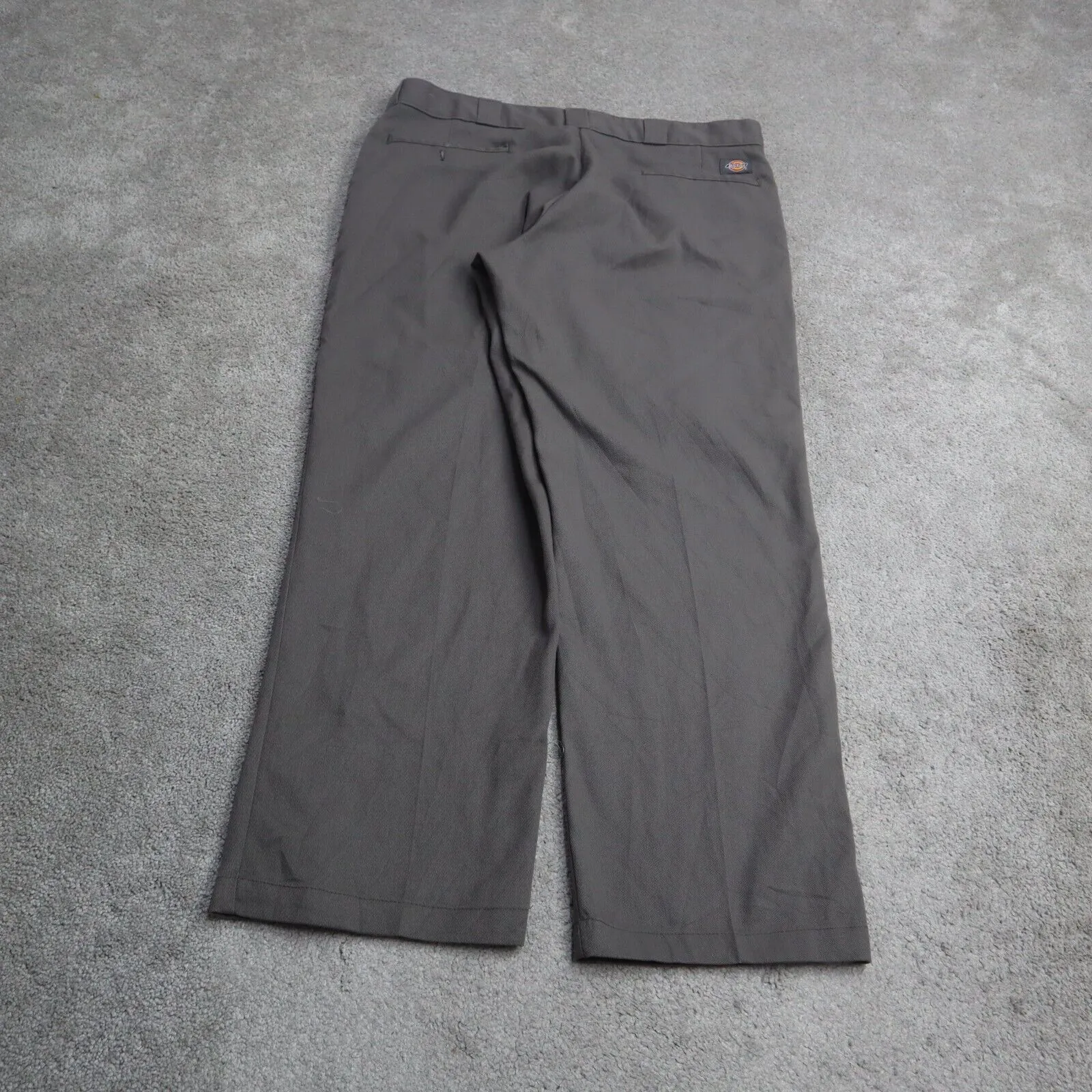 Dickies Womens Dress Pants Wide Leg High Rise Logo Brown Size W38