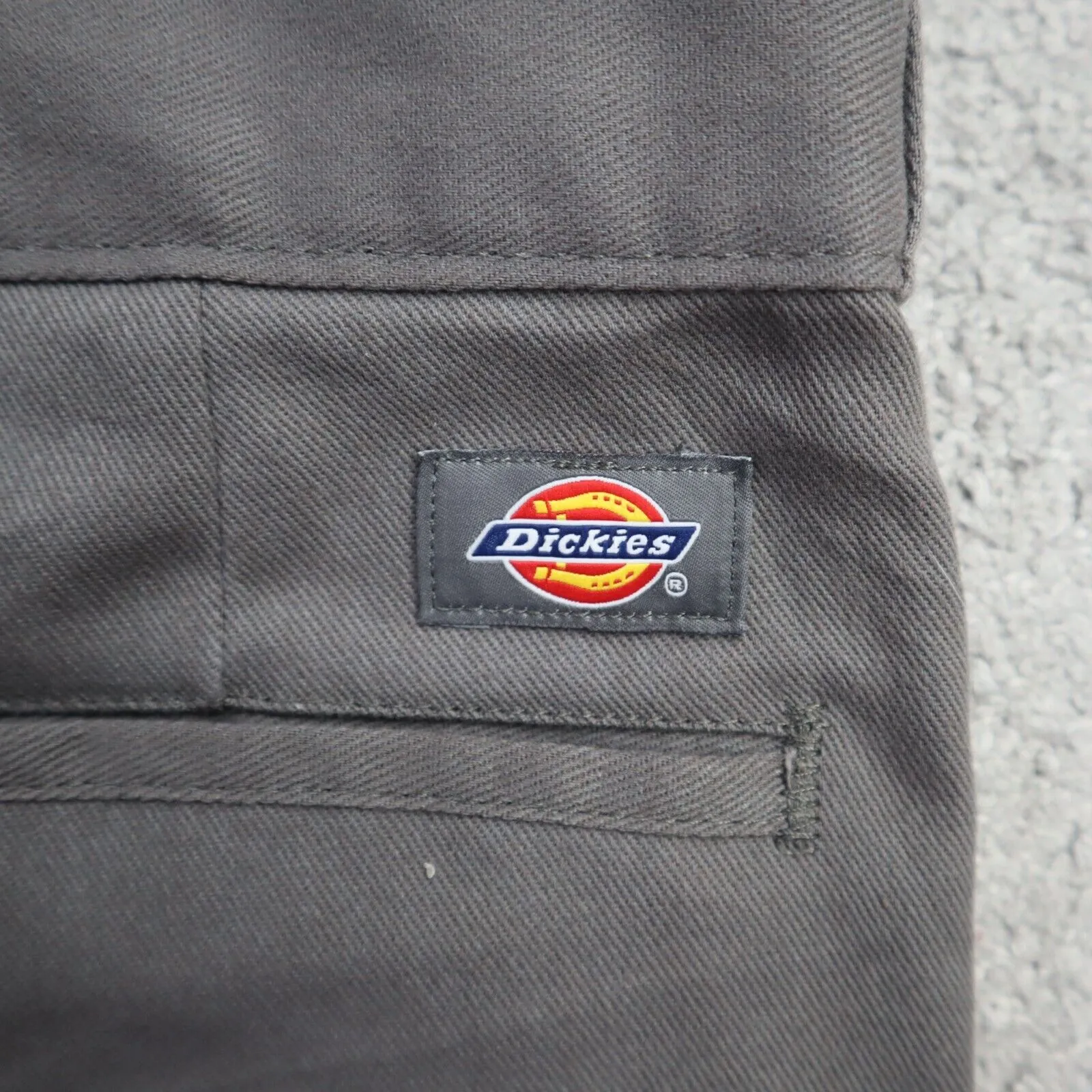 Dickies Womens Dress Pants Wide Leg High Rise Logo Brown Size W38