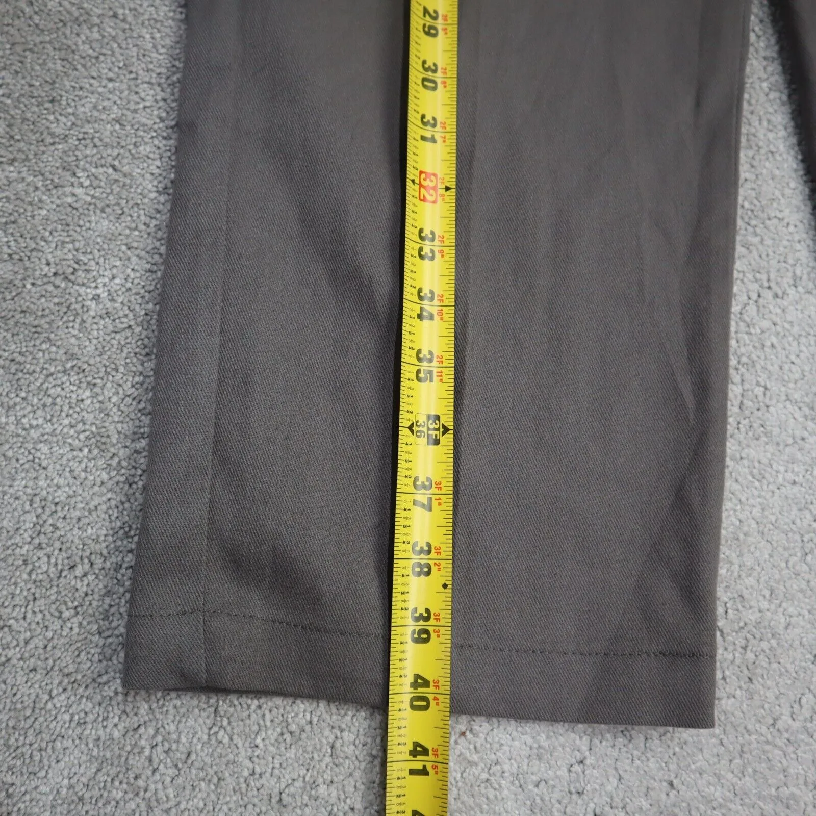 Dickies Womens Dress Pants Wide Leg High Rise Logo Brown Size W38