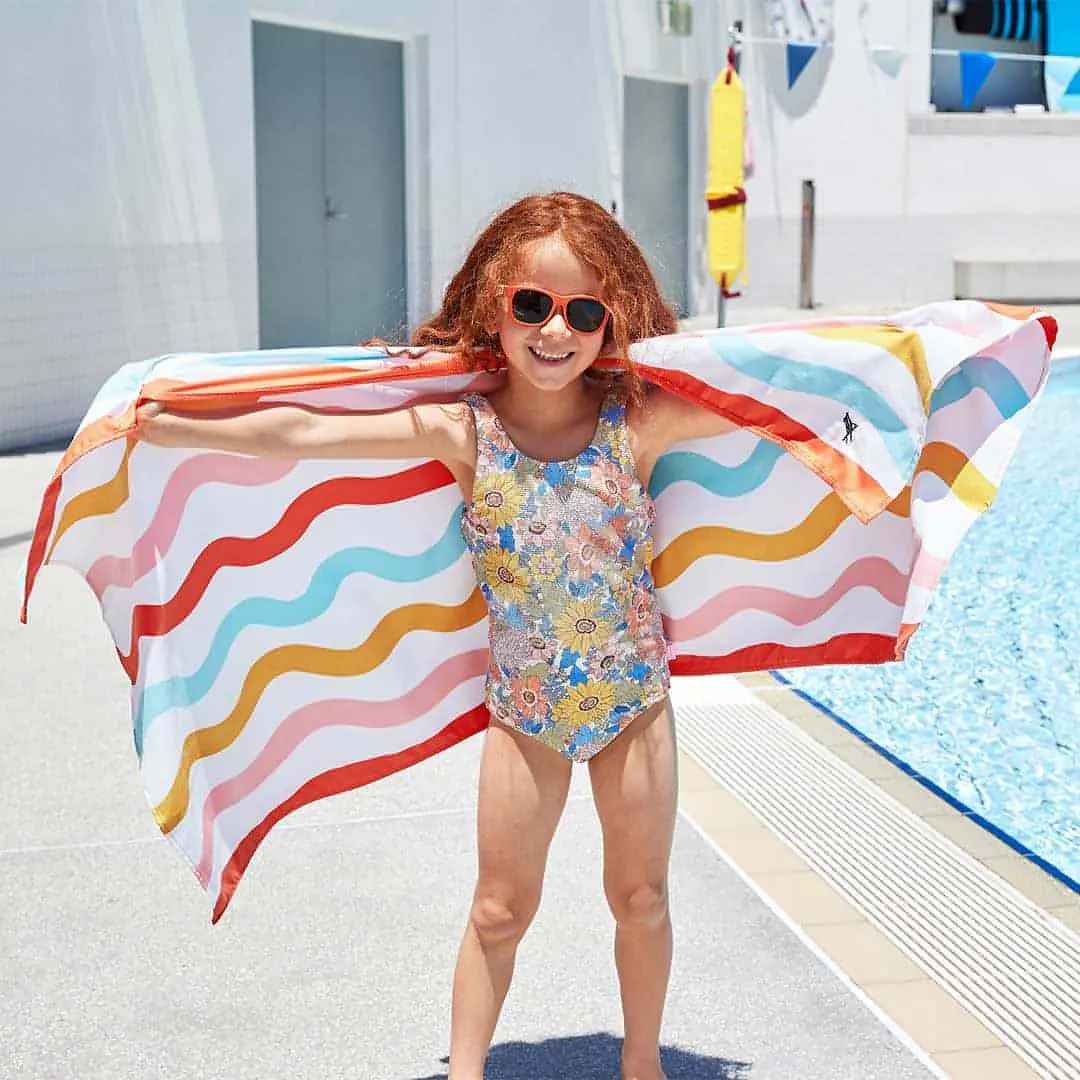 Dock & Bay Kid's Beach Towel - Squiggle Face