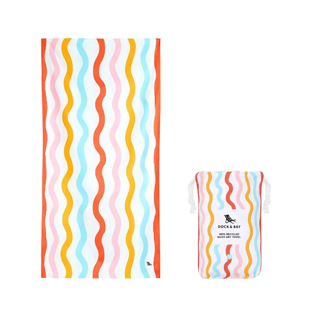 Dock & Bay Kid's Beach Towel - Squiggle Face