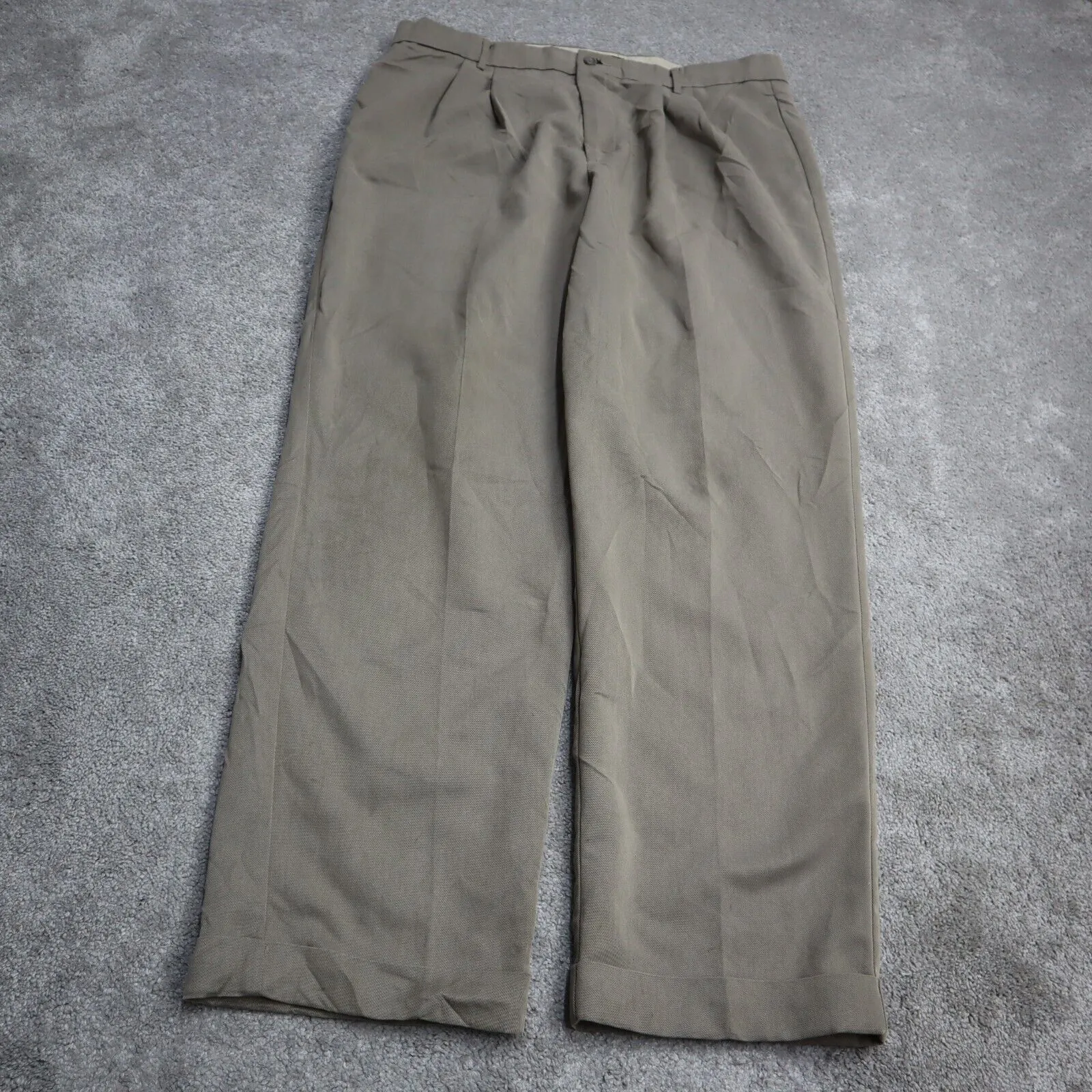 Dockers Mens Straight Leg Dress Pant High Rise Pockets Beige Size W38XL32