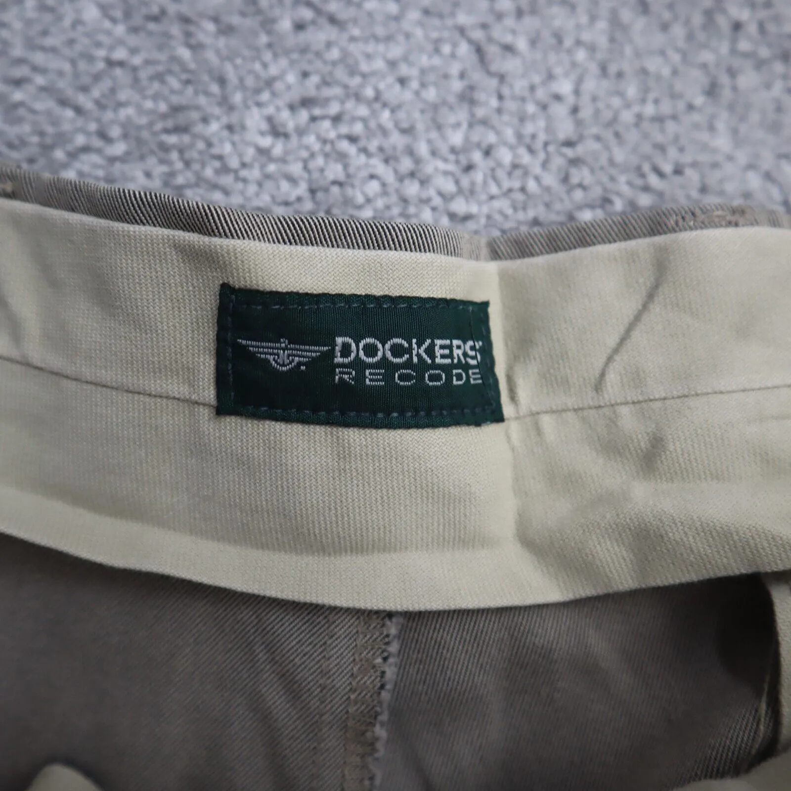 Dockers Mens Straight Leg Dress Pant High Rise Pockets Beige Size W38XL32