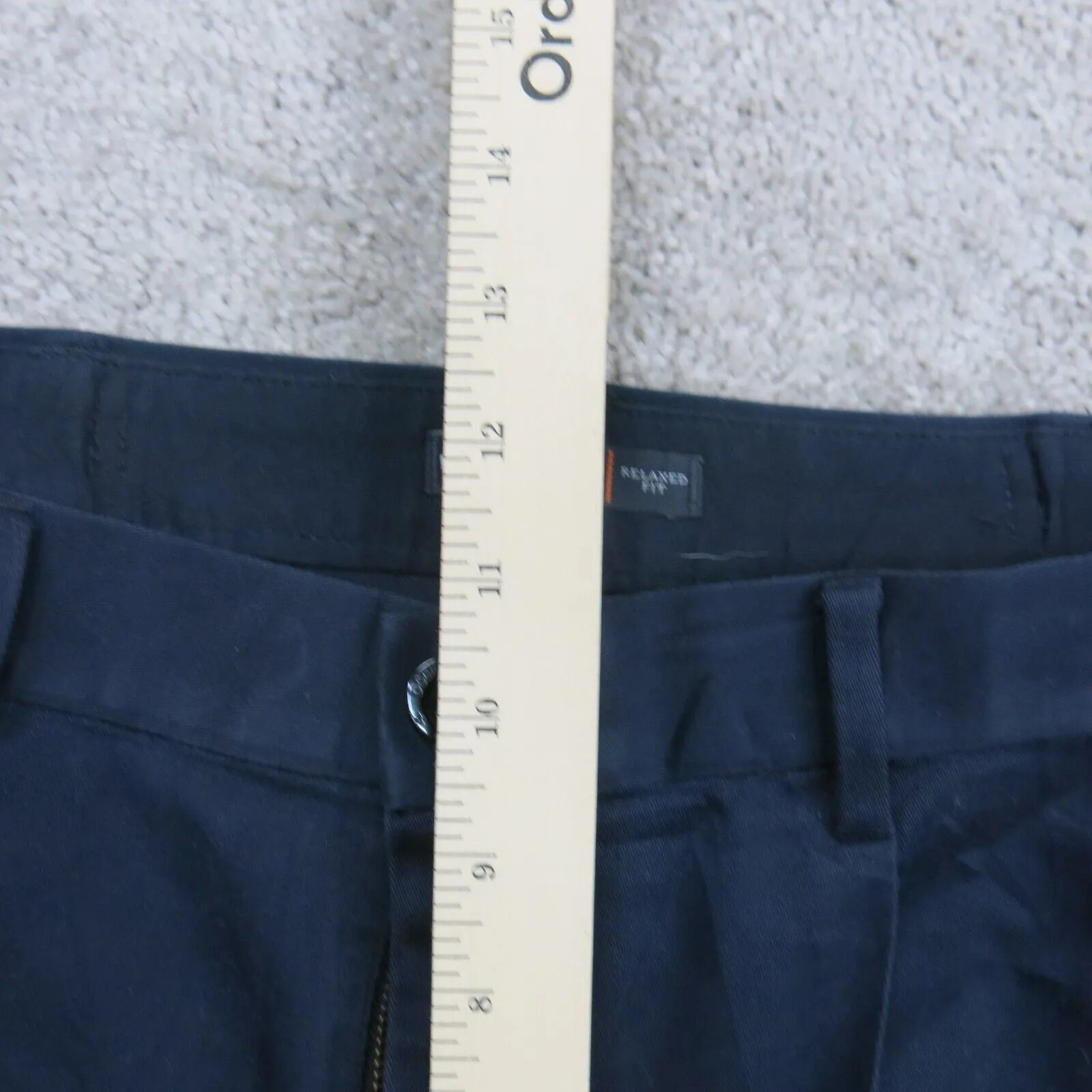Dockers Mens Straight Leg Dress Pant Relaxed Fit Mid Rise Pockets Black W34XL32