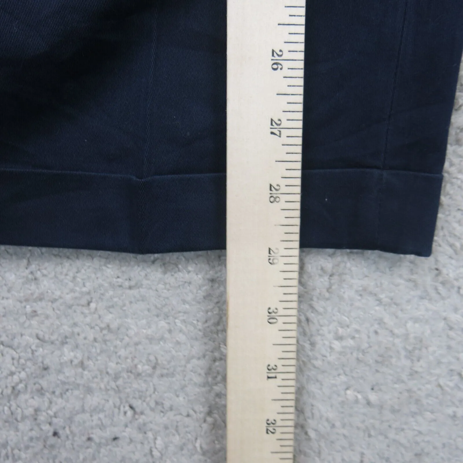 Dockers Mens Straight Leg Dress Pant Relaxed Fit Mid Rise Pockets Black W34XL32