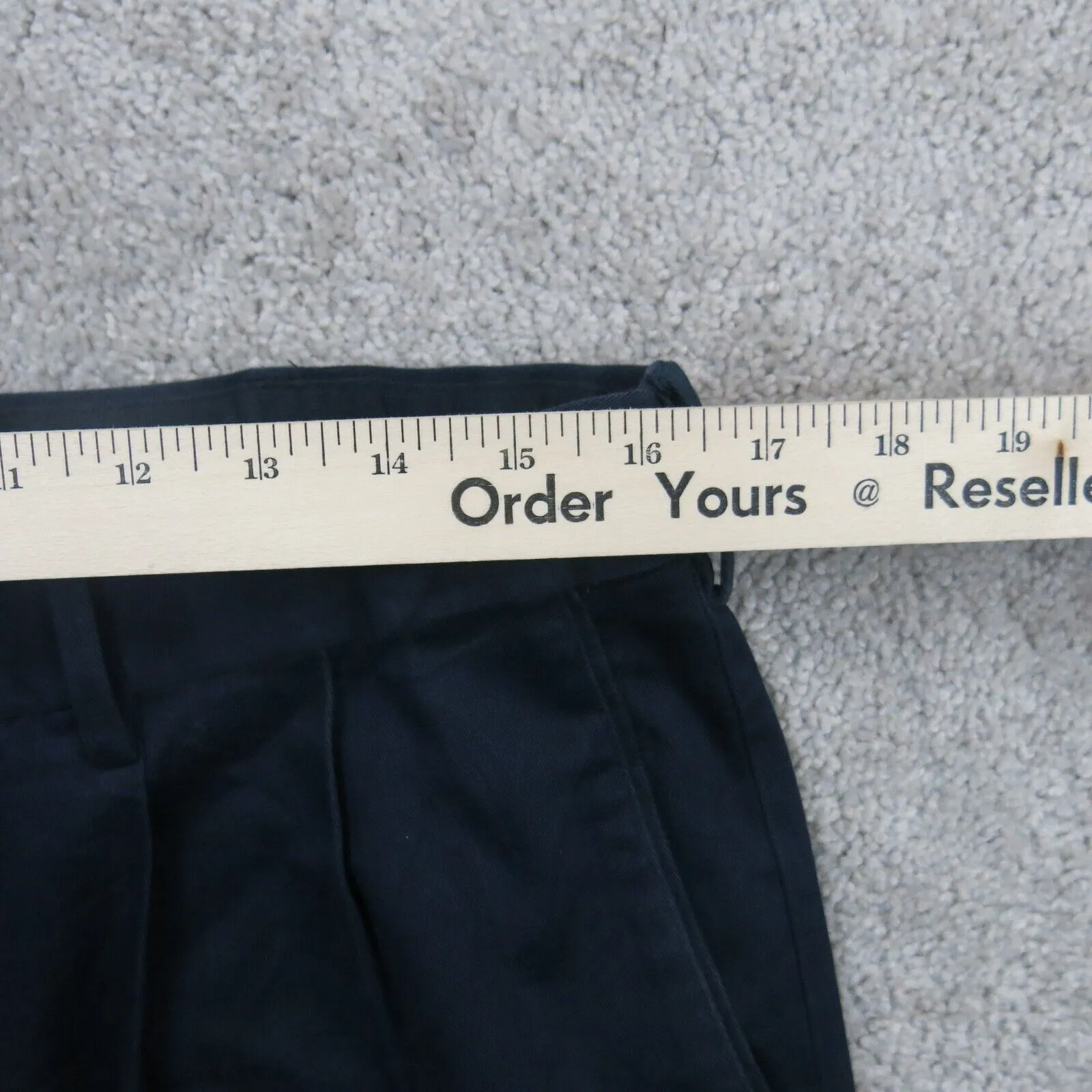 Dockers Mens Straight Leg Dress Pant Relaxed Fit Mid Rise Pockets Black W34XL32