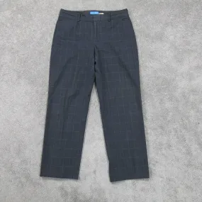Dockers Womens Dress Pants Tapered Leg High Rise Flat Front Plaid Black Size W32