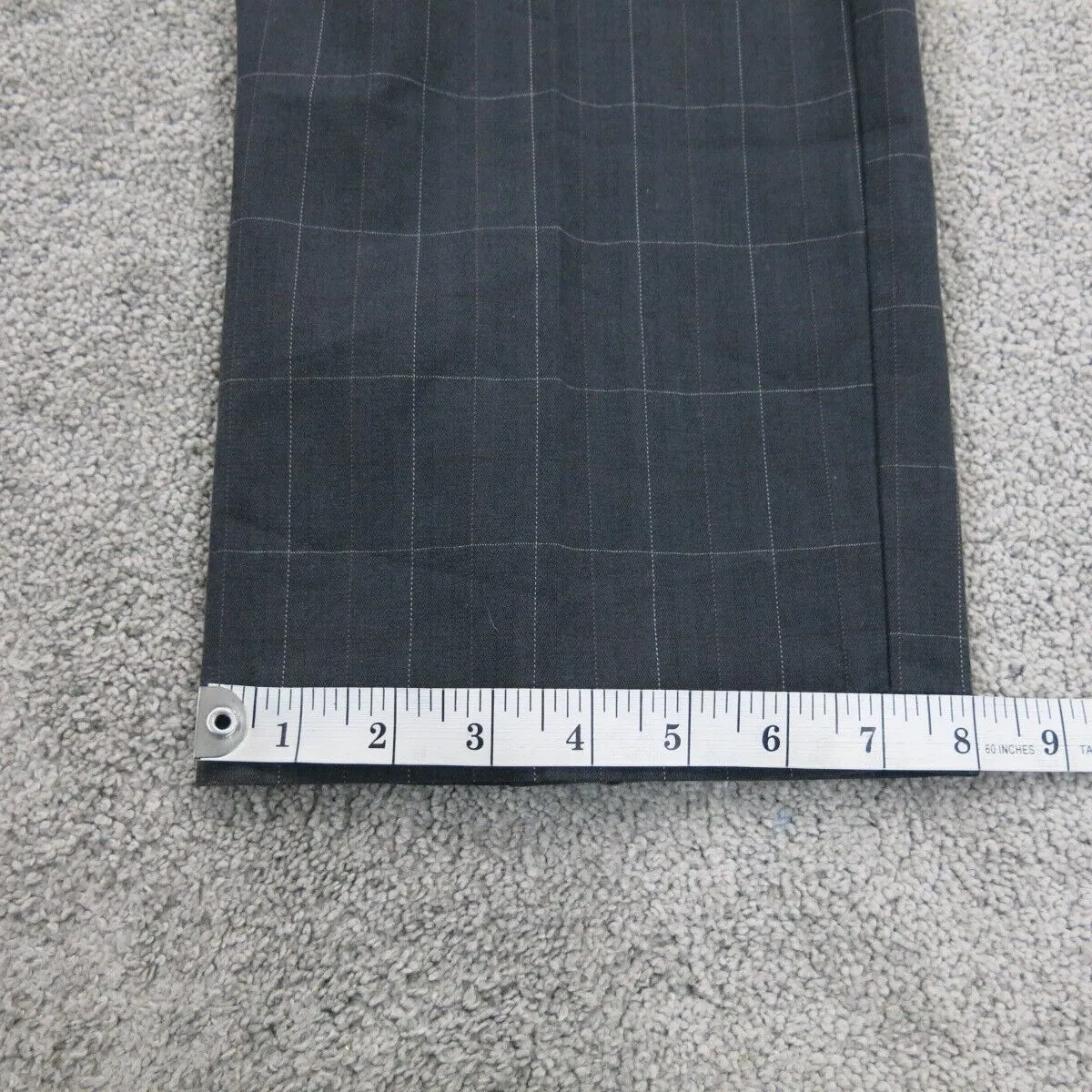 Dockers Womens Dress Pants Tapered Leg High Rise Flat Front Plaid Black Size W32