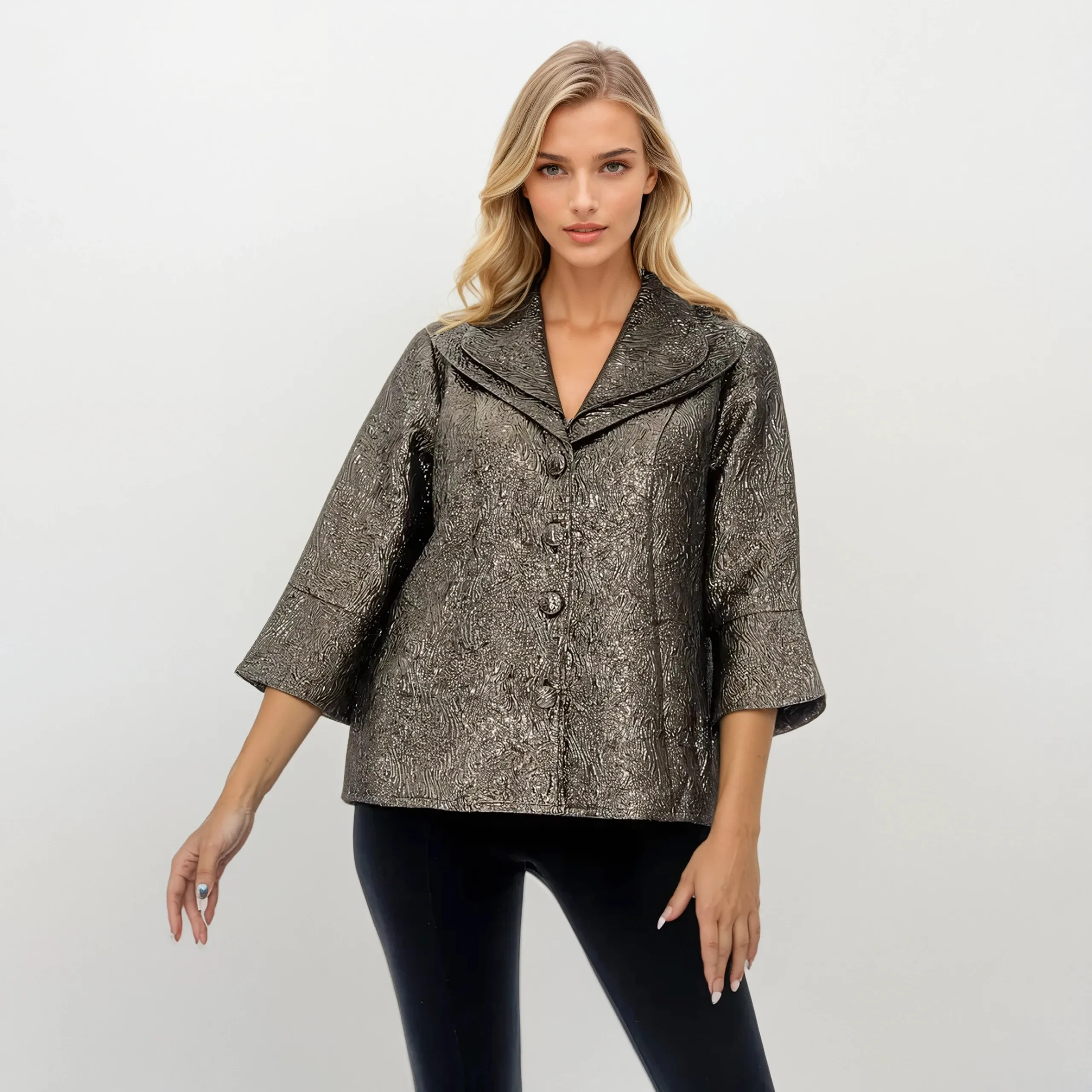 Double Collar Jacq Jacket