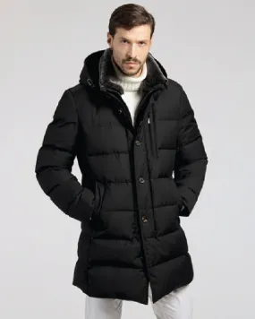 Down Jacket With Fur Collar