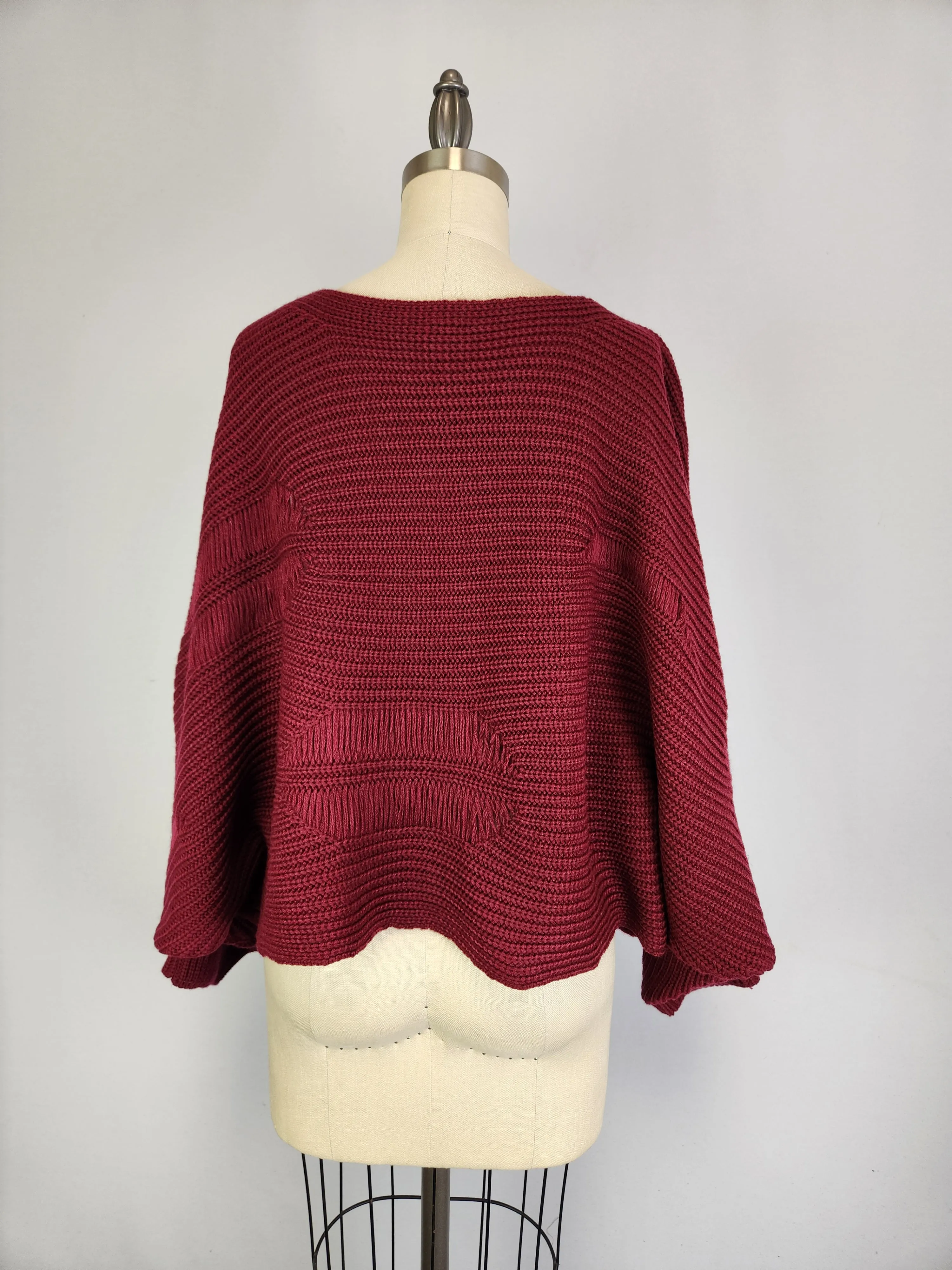 Drop Stitch Oversized Sweater (D9341) Cordovan
