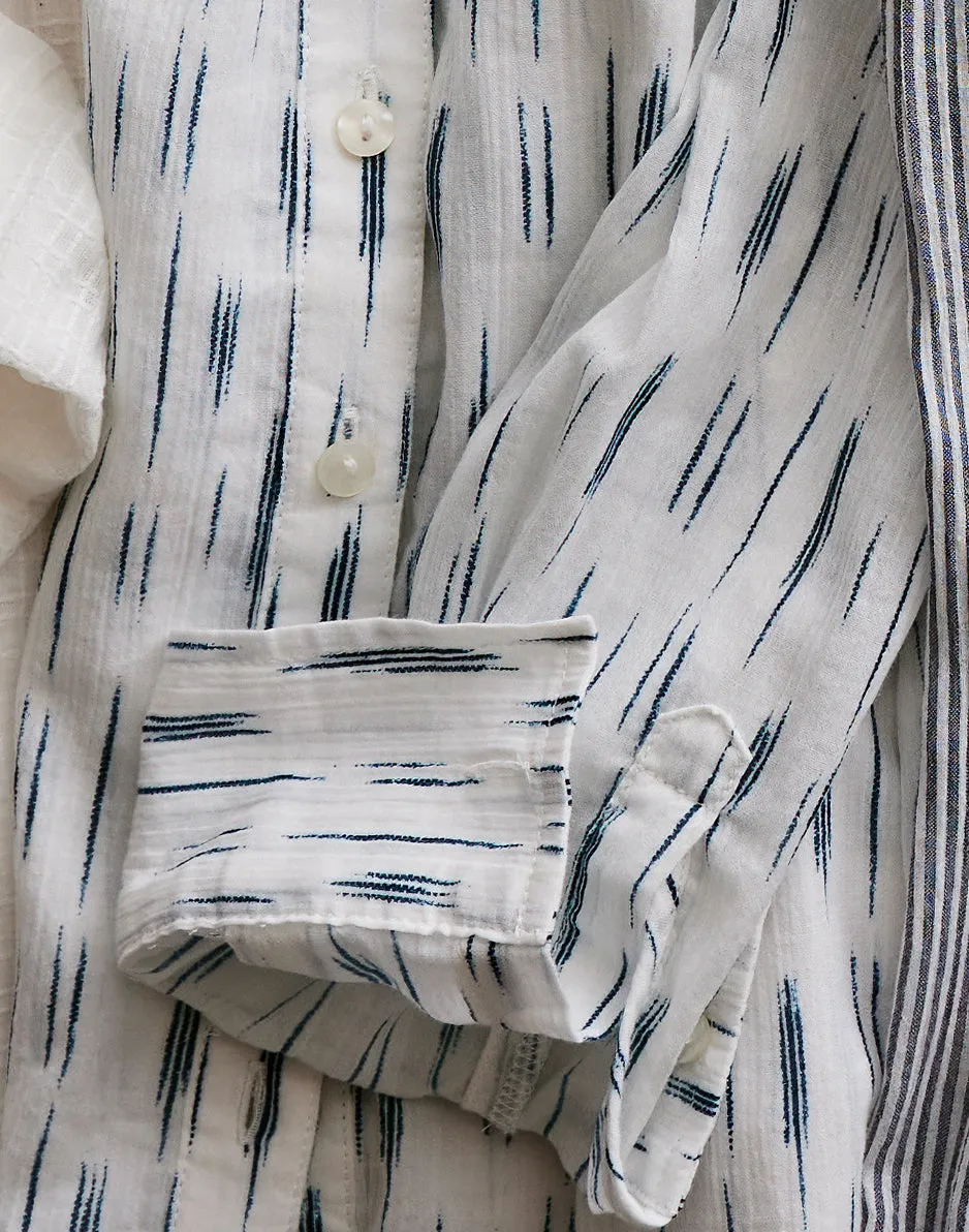 Dylan Gauze Tunic: Azul Ikat